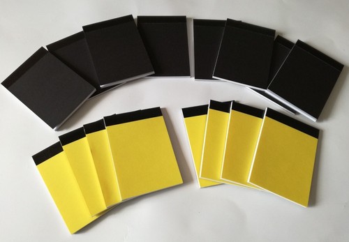 16 BLOCS DE NOTAS A7 PAPEL BLANCO LISO 2 CUBIERTAS COMBINADAS MINI JOTTER 30 HOJAS - Imagen 39 de 48