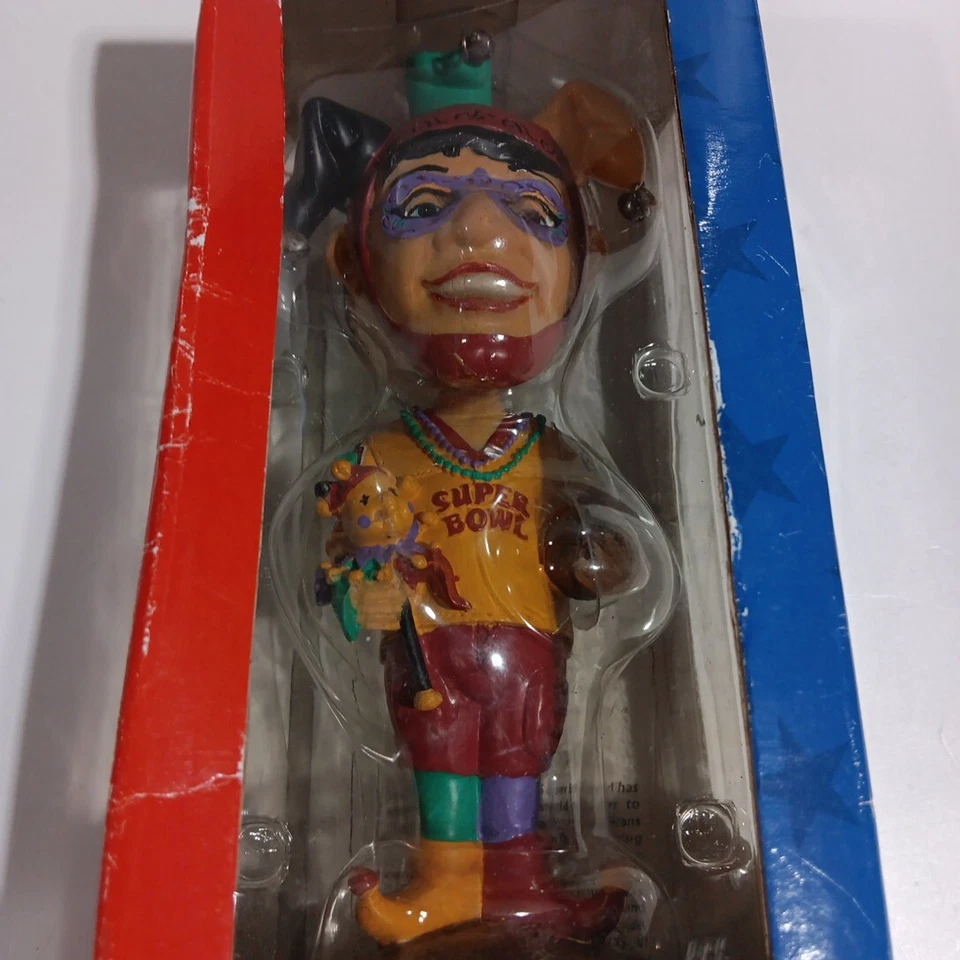 Juego de Cabezas Bobble Forever Collectibles Super Bowl XXXVI Bufón Parte 1 de 2 SANTOS Foto 2 de 4