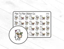 2702~~Grocery Bear Planner Stickers.