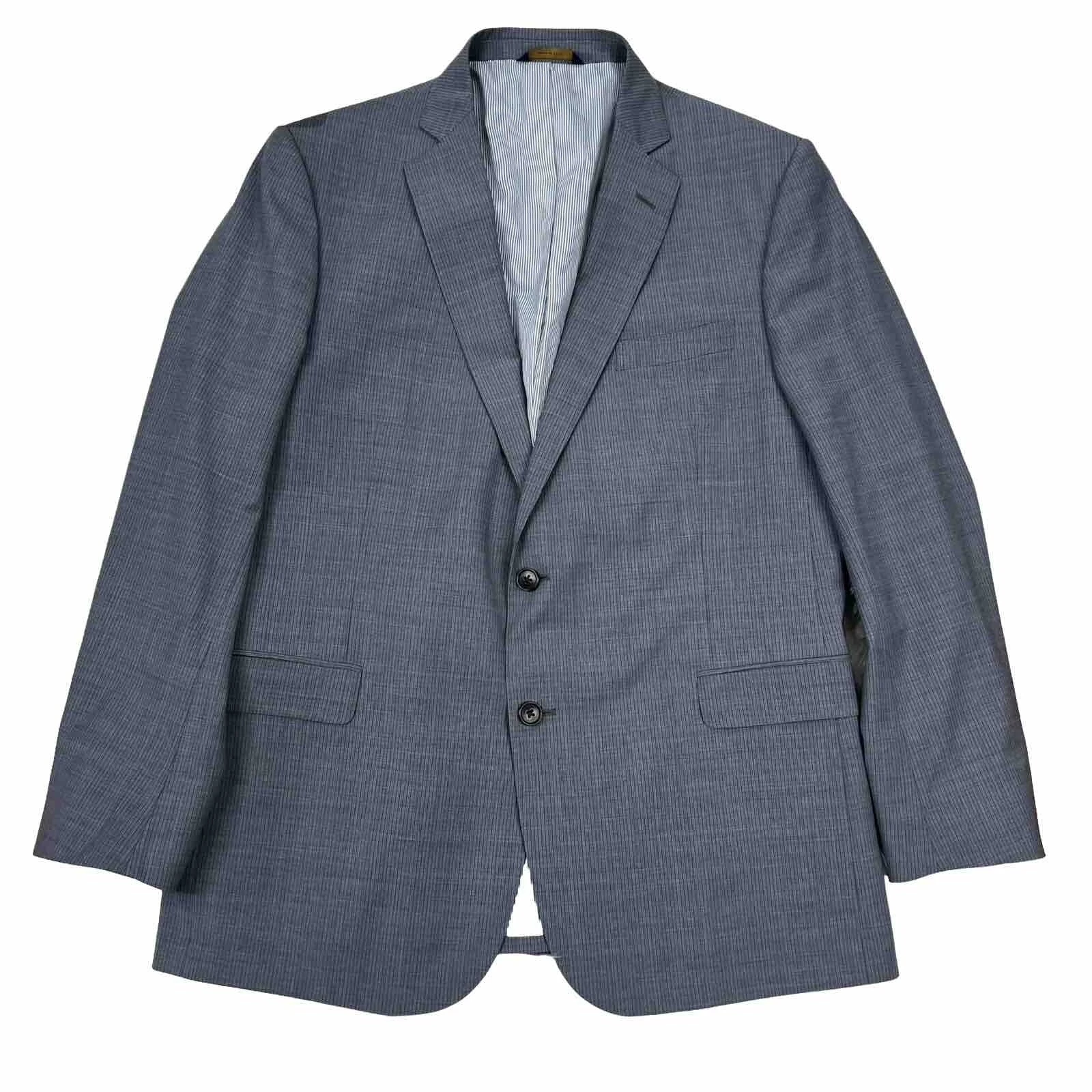Brook Brothers Wool Stretch Men Blazer 44R Explorer Regent Fit Gray Pinstriped