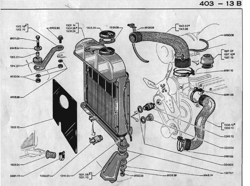 Bague caoutchouc patte fixation radiateur Peugeot 203 403 204 304 404 504 604 - Picture 4 of 13