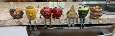 WMG Anthropomorphic Apple Shelf Sitters Lot Fruit Pie Slice Sauce Core Kitsch