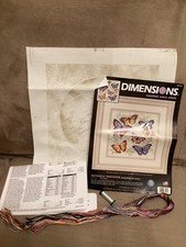 dimensions  butterfly profusion  cross stich kit 11x11