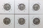 Lot of (6) 1942  Washington Quarters 90% silver