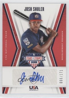 2019 Panini USA Baseball Stars & Stripes 66/171 Josh Shuler #17U-JS Auto g2u