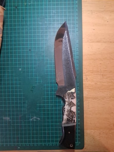 Hand Forged Knife, 32cm, Kydex Sheath With Belt Clip, Bowie, Hunting - Picture 4 of 5