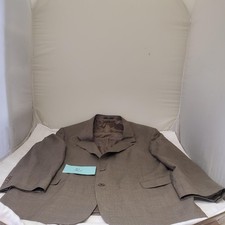 VALENTINO 100 Wool Mens Brown Blazer Suit Jacket Sport Coat 46L