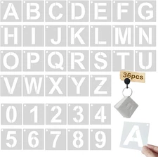 1 Inch Letter Stencils Kit, Alphabet Art Craft Stencils, Reusable Plastic Letter