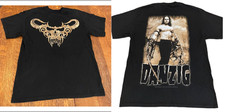 Vintage Danzig Black T-Shirt Graphic Tee Heavy Metal Band Skull Logo Rare