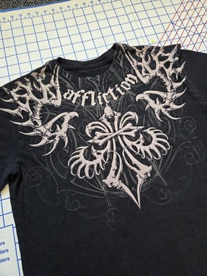 Affliction Shirt Womens Size Large Live Fast 