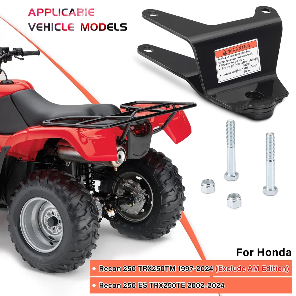 1997 1998 - 2024 for Honda Recon 250 2x4 Tow Hitch TRX250TM (Exclude AM Edition) - Image 4 of 4