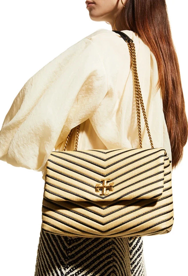 ⭐️ TORY BURCH KIRA SHOULDER BAG NATURAL & BLACK – ❤️❤️ USED ONCE⭐️🔥❤️ - Image 4 of 4