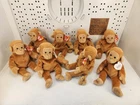Vintage 1995 TY Beanie Babies Collection - Lot of 8 Bongo the Monkey w/ Tags