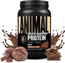 Animal Whey Isolate Protein Powder Chocolate 2 lbs 25g Protein Muscle Build