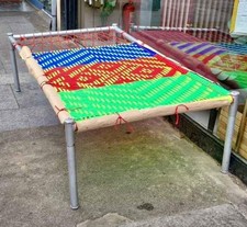  Charpai Manja Bed Heavy Duty Folding Woven Cot Bed 