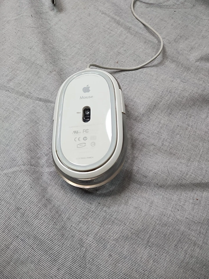 Apple Mouse M5769 Clear White Optical USB tested scuffed Mac Pro - Image 4 of 4