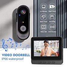 1080P Wireless Smart Video Doorbell Camera and Monitor Doorbell Intercom System