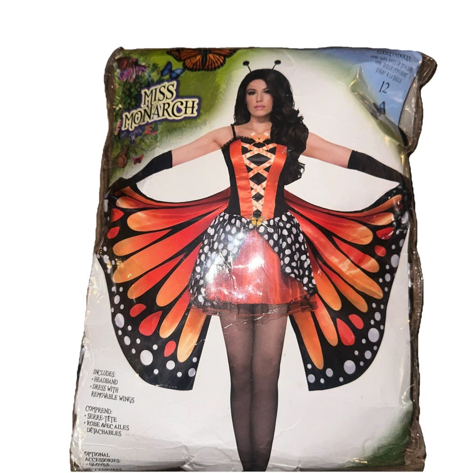 Miss Monarch Butterfly Animal Instincts Fancy Dress Up Halloween Adult Costume - Image 2 of 4