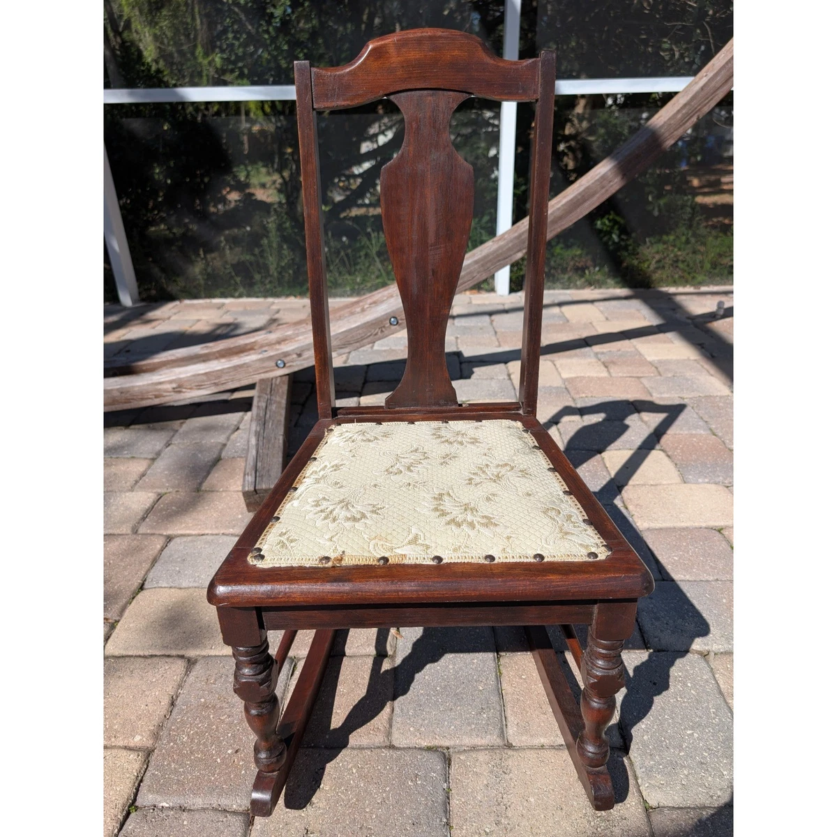 西インド古木彫 儀礼子供椅子 1930〜40年代 Child's Chair Antique Wood 1920-1949 Time Period Manufactured