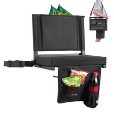 VEVOR Stadium Seat Folding Bleacher Chair with Back Support and Thick Cushion