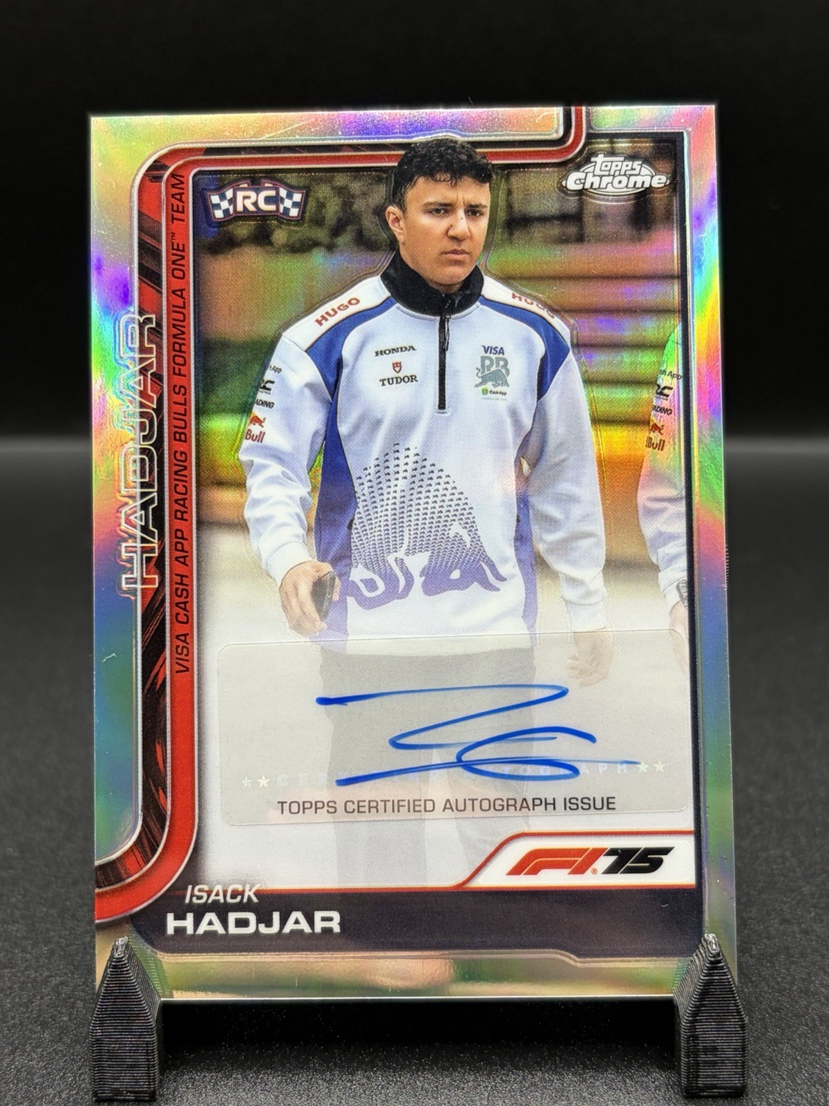 2025 Topps Chrome F1 Isack Hadjar Auto RC Rookie #CAC-HAD