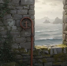 Wooden CROZIER Bishop Staff Crosier Quality Craftsmanship, 72" High Christmas D.