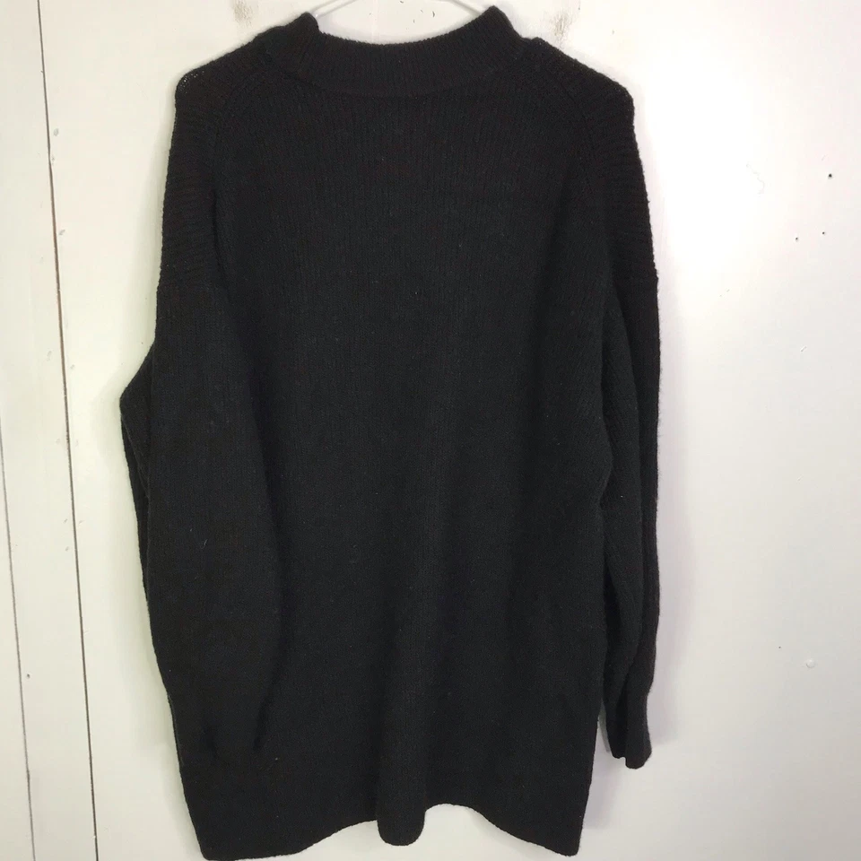 Hm Sweater Womens Medium Oversized Drop Shoulder Comfy Cozy Knit Wool Blend - Image 2 of 4