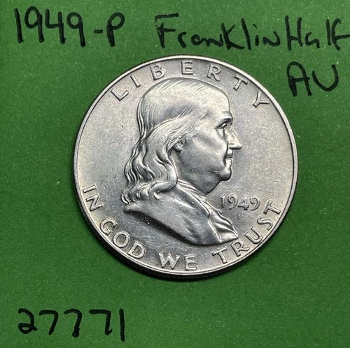 1949-P Franklin Half Dollar 50c AU About Uncirculated US Coin