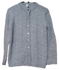 Women's Wintuk Vintage Gray Cardigan Sweater Size S/M