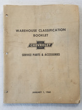 Chevrolet Service Parts & Accessories 1960 Warehouse Classification Booklet
