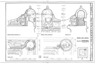 2-7 Sentry box details - Fortin de San Juan de la Cruz, El Canuelo, Isla de