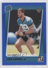2021 Panini Donruss Rated Rookie Press Proof Blue Luke Farrell #307 0zc5