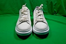 Alexander McQueen Shoes Mens Size 14 White Blue 553680 Leather Sneakers 46 e