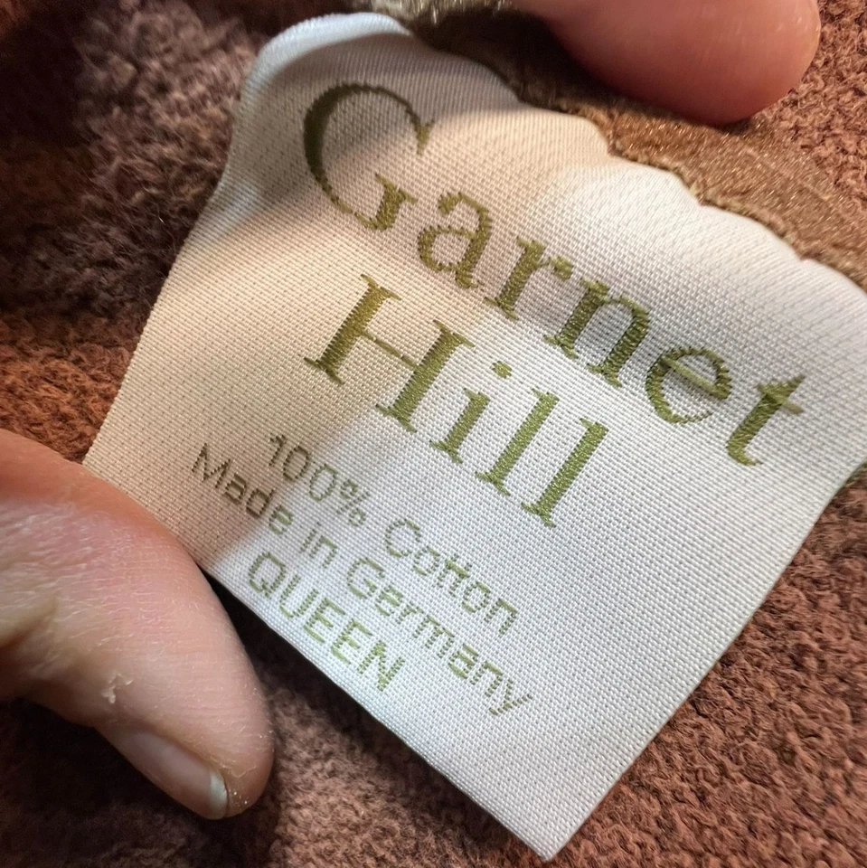 Garnet Hill German Ultra Soft Queen Fleece Throw Blanket Bedding Brown Cozy - Image 2 of 4