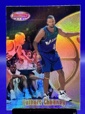 1997-98 Bowman's Best Calbert Cheaney #87 Refractors Washington Wizards