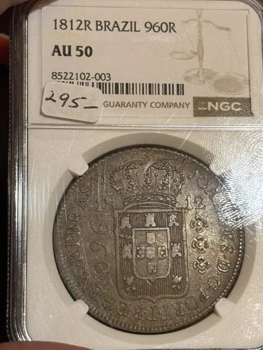 1812 R Brazil 960 Reis NGC Au 50