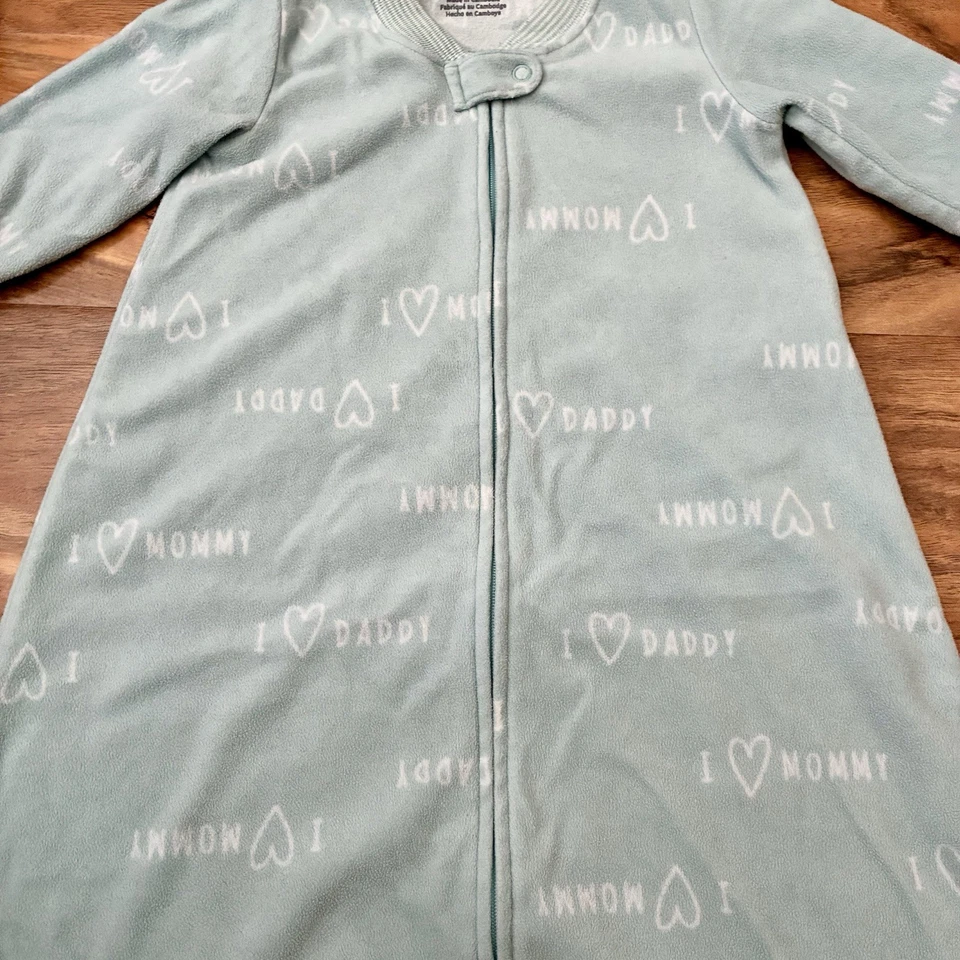 Lote de 2 sacos de dormir Carter's polar manga larga talla 6-9 meses conejito mamá y papá Foto 3 de 4