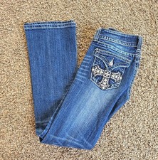 Miss Me Boot Cut Low Rise Cross Embellished Pocket Size 28 JP5046B10 55 