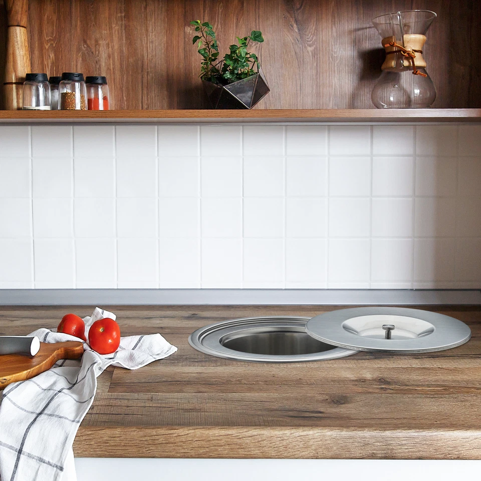 Mülleimer für arbeitsplatte Einbaumülleimer Küchenabfallbehälter Biomüllsammler - Bild 2 von 4