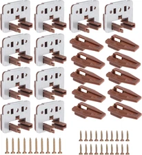 10Pcs Drawer Slide Track Guide Glide with Drawer Guide Metal Backing and Drawer