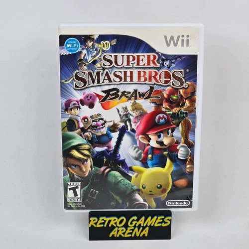 Super Smash Bros Brawl (Nintendo Wii) Case & Disc TESTED