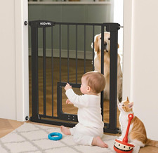 KODYRU Tall Dog Gate with Cat Door