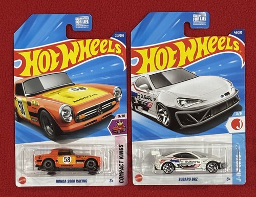 2025 Hot Wheels Mainline Case L JDM Lot - Honda S800 und Subarun BRZ