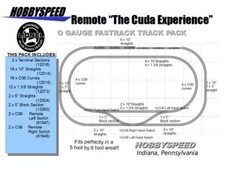 LIONEL FASTRACK REMOTE CUDA EXPERIENCE TRACK PACK 5' x 9' O GAUGE TRAIN LAYOUT
