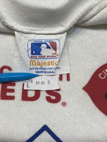 Vintage 1990 Cincinnati Reds World Series baseball crew neck Tamaño Grande - Imagen 5 de 8