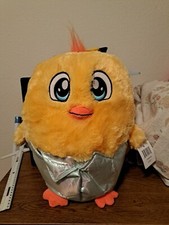 Classic Toy Eggy 4-465/SX Hatching Yellow Chicken Silver Egg Shell 15" Stuffed