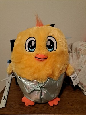 Classic Toy Eggy 4-465/SX Hatching Yellow Chicken Silver Egg Shell 15'' Stuffed 
