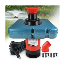 Pond Fountain Aerator, F1-4 1HP 750W 110V PowerfuI Floating Pond Fountain Pum...