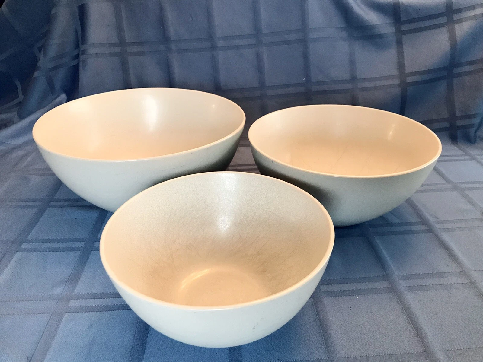 Large Bowl Nesting Set Lot of 3 For Mixing or Serving