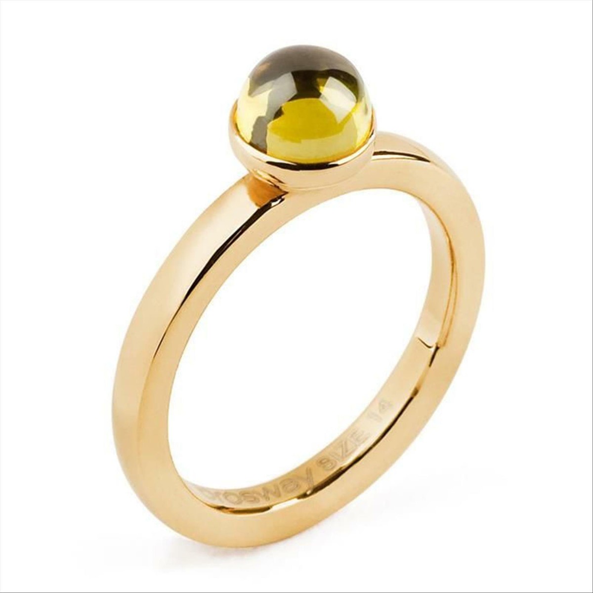 ANELLO DONNA IN ACCIAIO BROSWAY BTGC22D CON PIETRA COLORE GIALLO